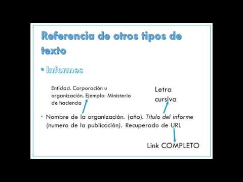 Normas apa citas en linea demostrable